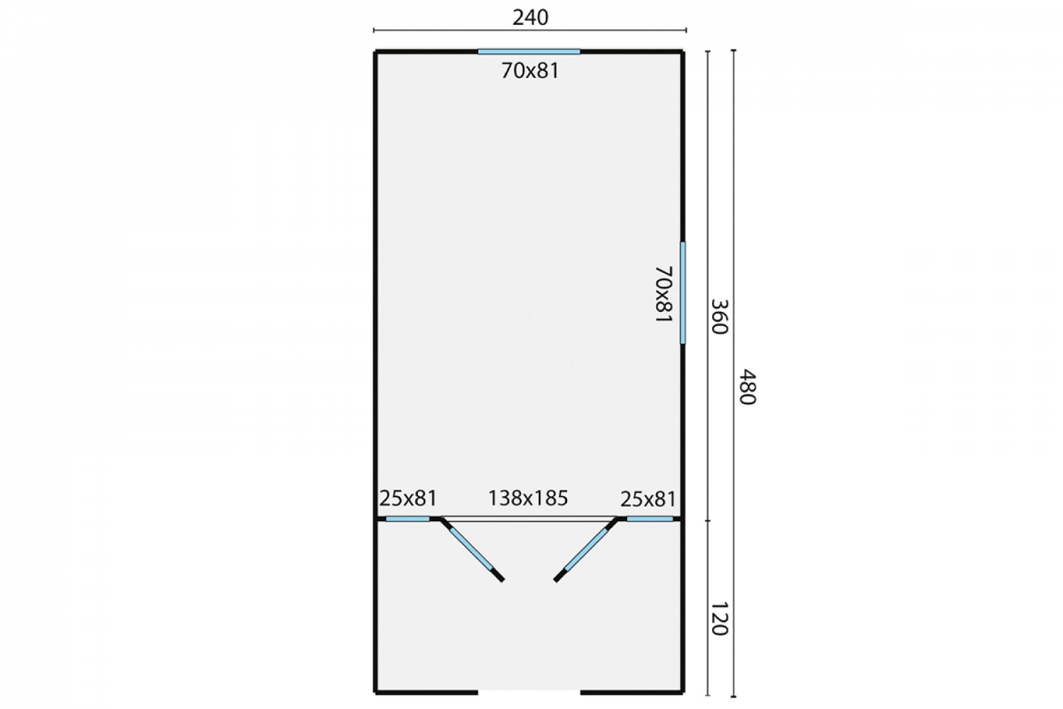 Pipowagen / Zigeunerwagen Paddy met veranda 480x240 cm