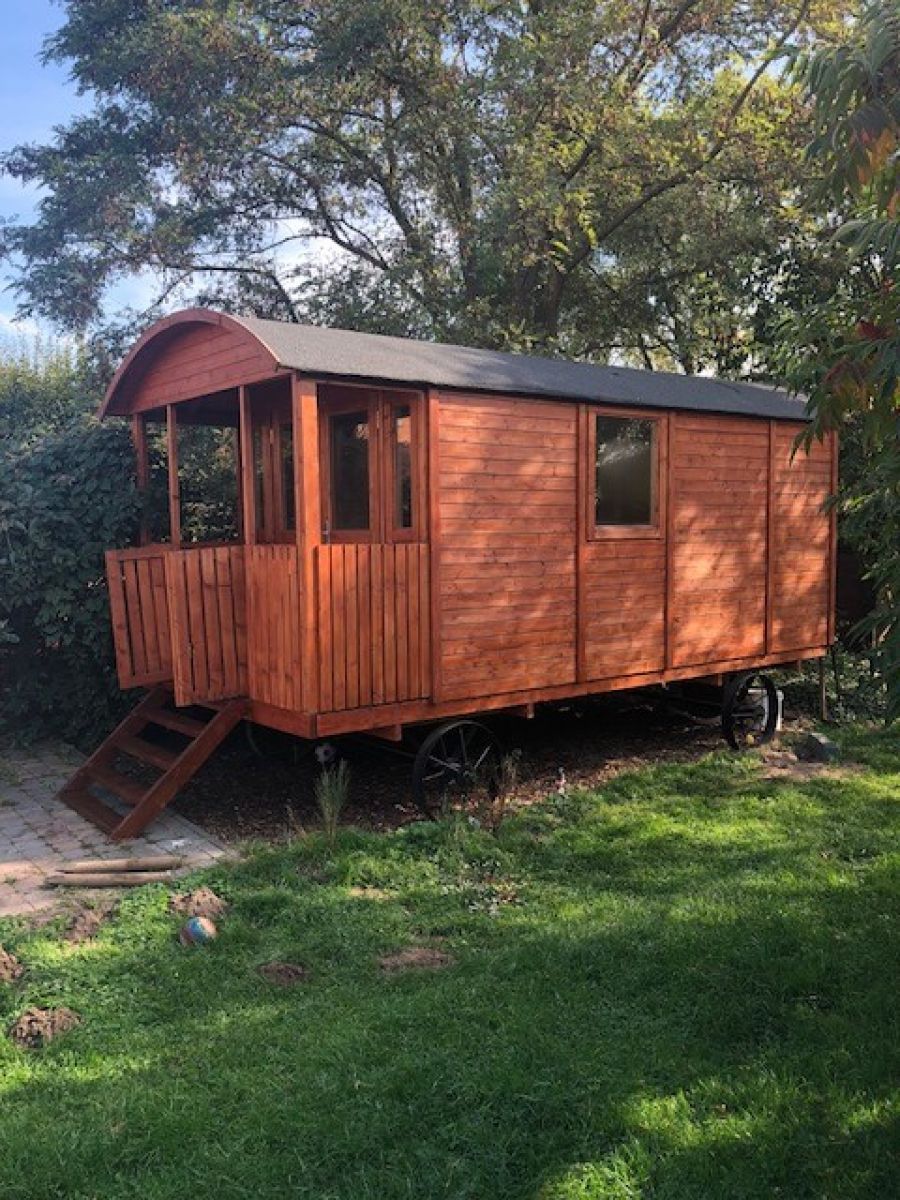 Pipowagen/ Zigeunerwagen Kathy 505x240 inclusief veranda