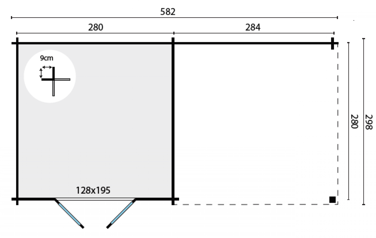 Plattegrond blokhut Hattem onbehandeld