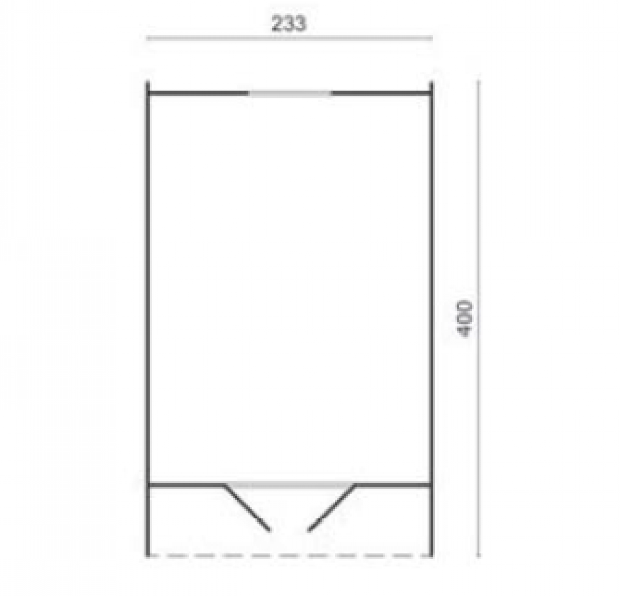 Camping Pod - Blokhut Ovaal  400 233x400 cm plattegrond