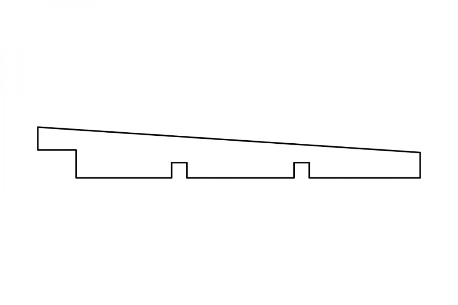 Lariks/Douglas potdekselplank onbehandeld 1,1-2,2x19,5x300 cm