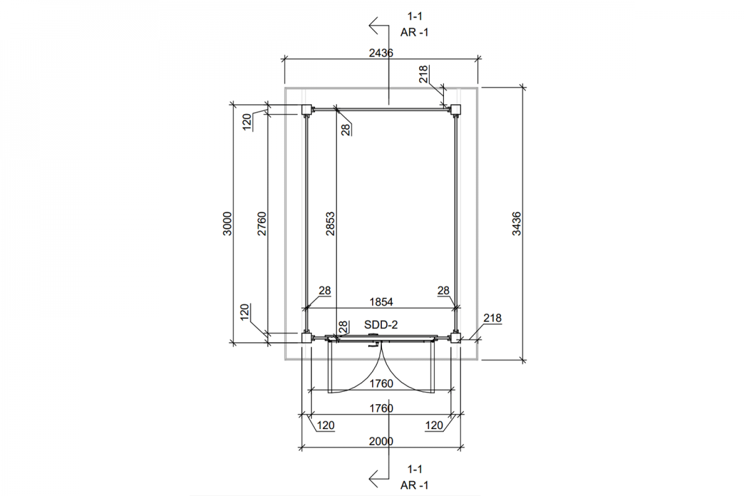 Prime Line blokhut 200x300 cm