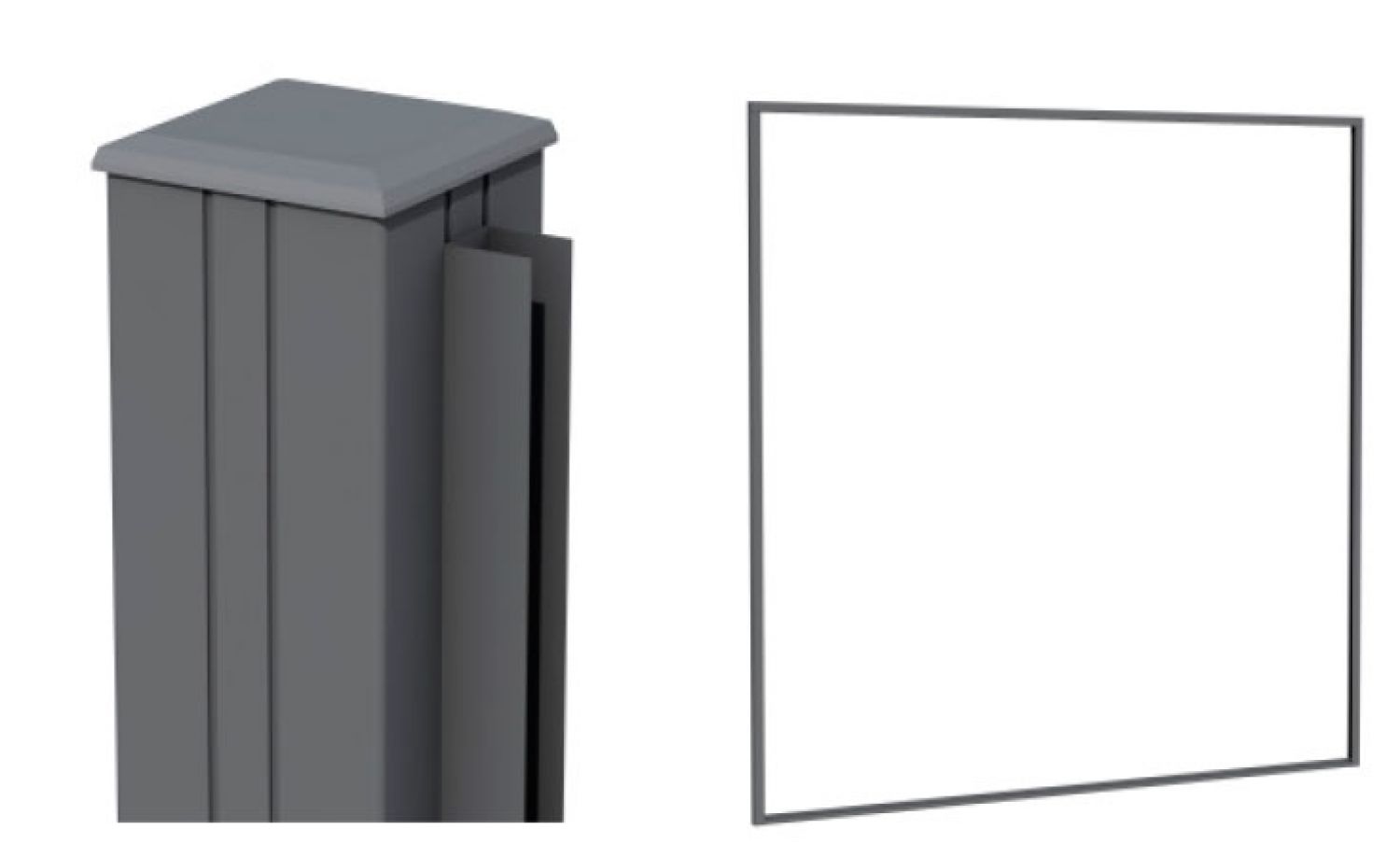 Aluminium profielenset antraciet 181,5x200 cm