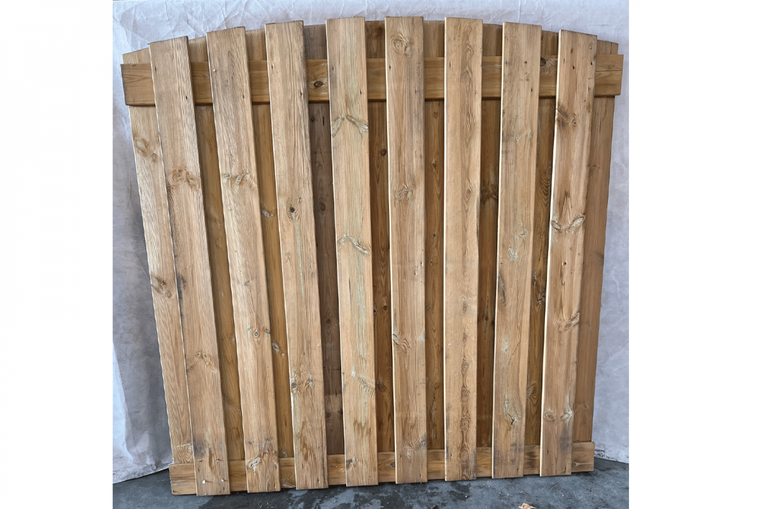 Plankenscherm grenen 180x180 cm - groen geïmpregneerd - toog verticaal (08177) - SALE01373