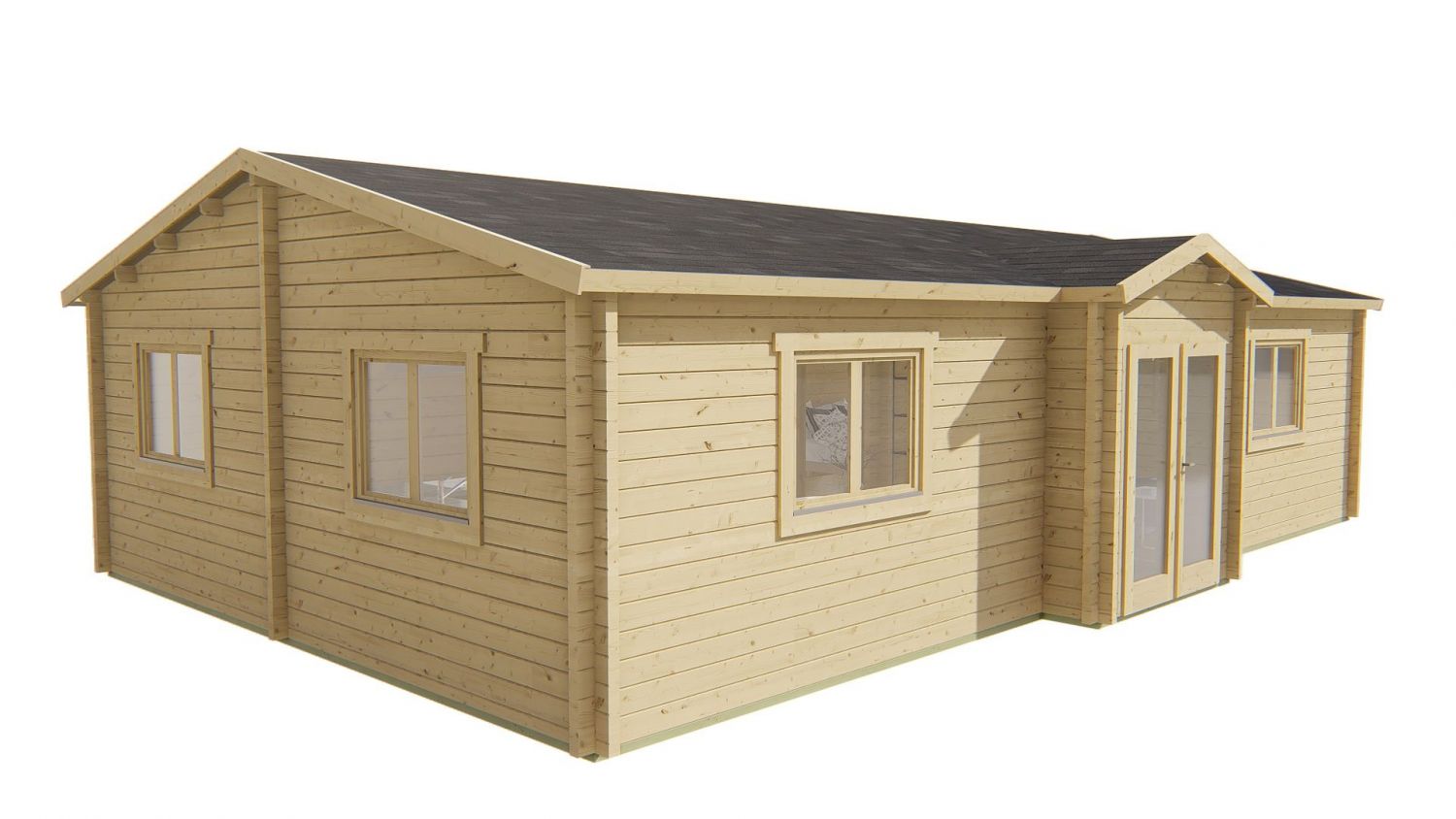 Ingenieurs Crimineel Frons Blokhut Skerries 1050x650 cm + luifel 50 cm - Red class wood geïmpregneerd | Van Kooten Ingenieurs Crimineel Frons Blokhut Skerries 1050x650 cm + luifel 50 cm - Red class wood geïmpregneerd | Van Kooten