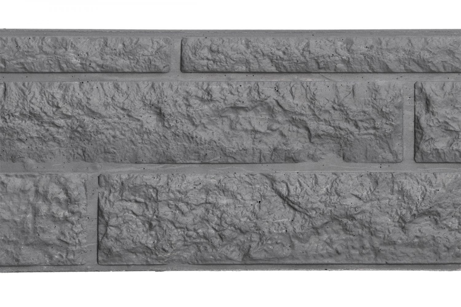 Betonnen onderplaat 2-zijdig rotsmotief antraciet 4,8x36x180 cm