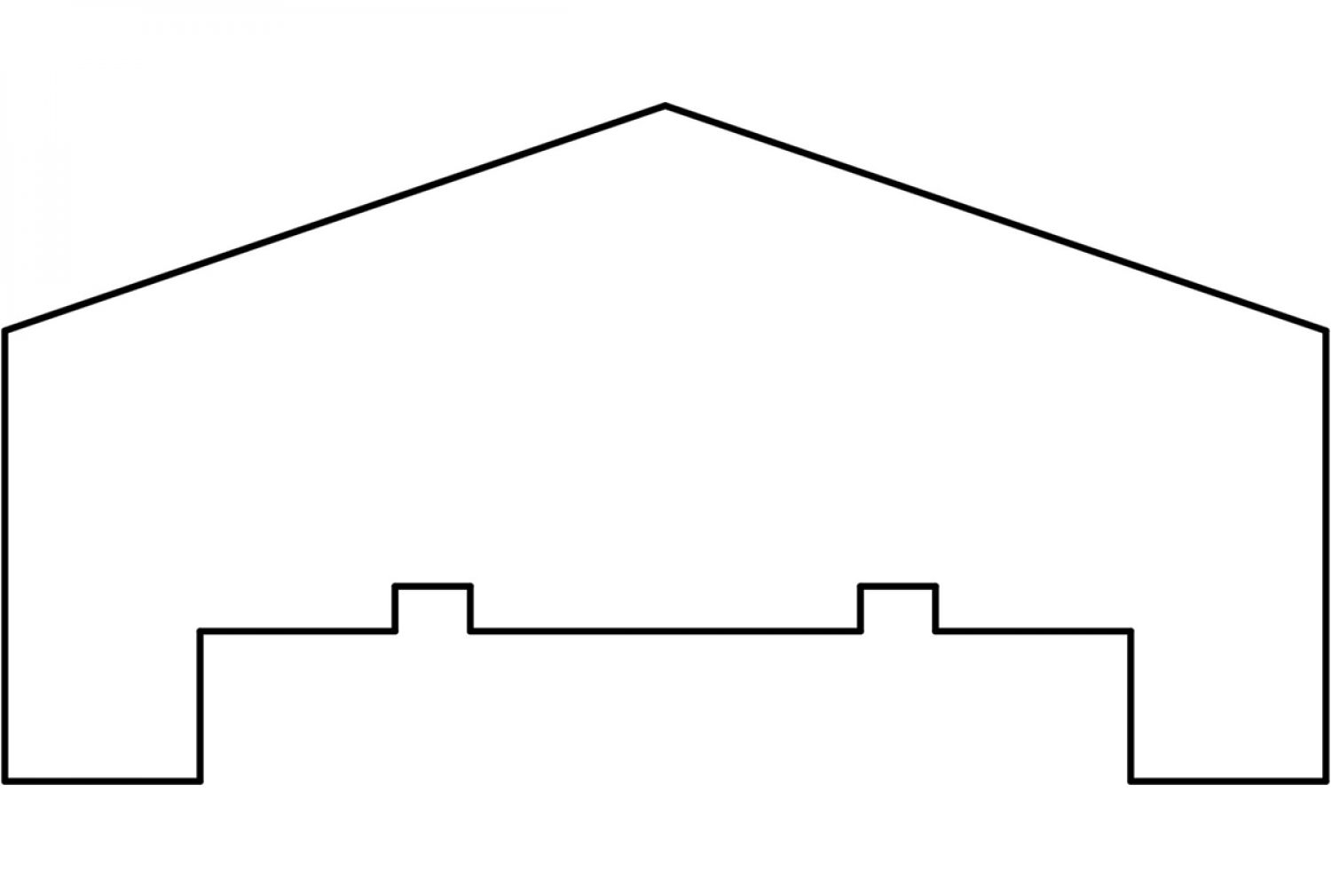 Afdeklat zwart gespoten piramidevorm 180 cm