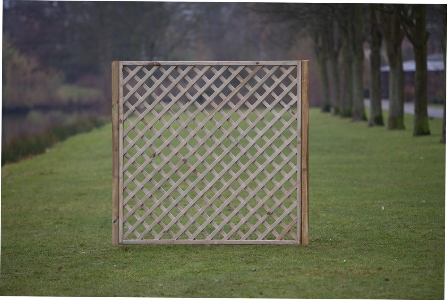 Trellis diagonaal met lijst 40x180 cm