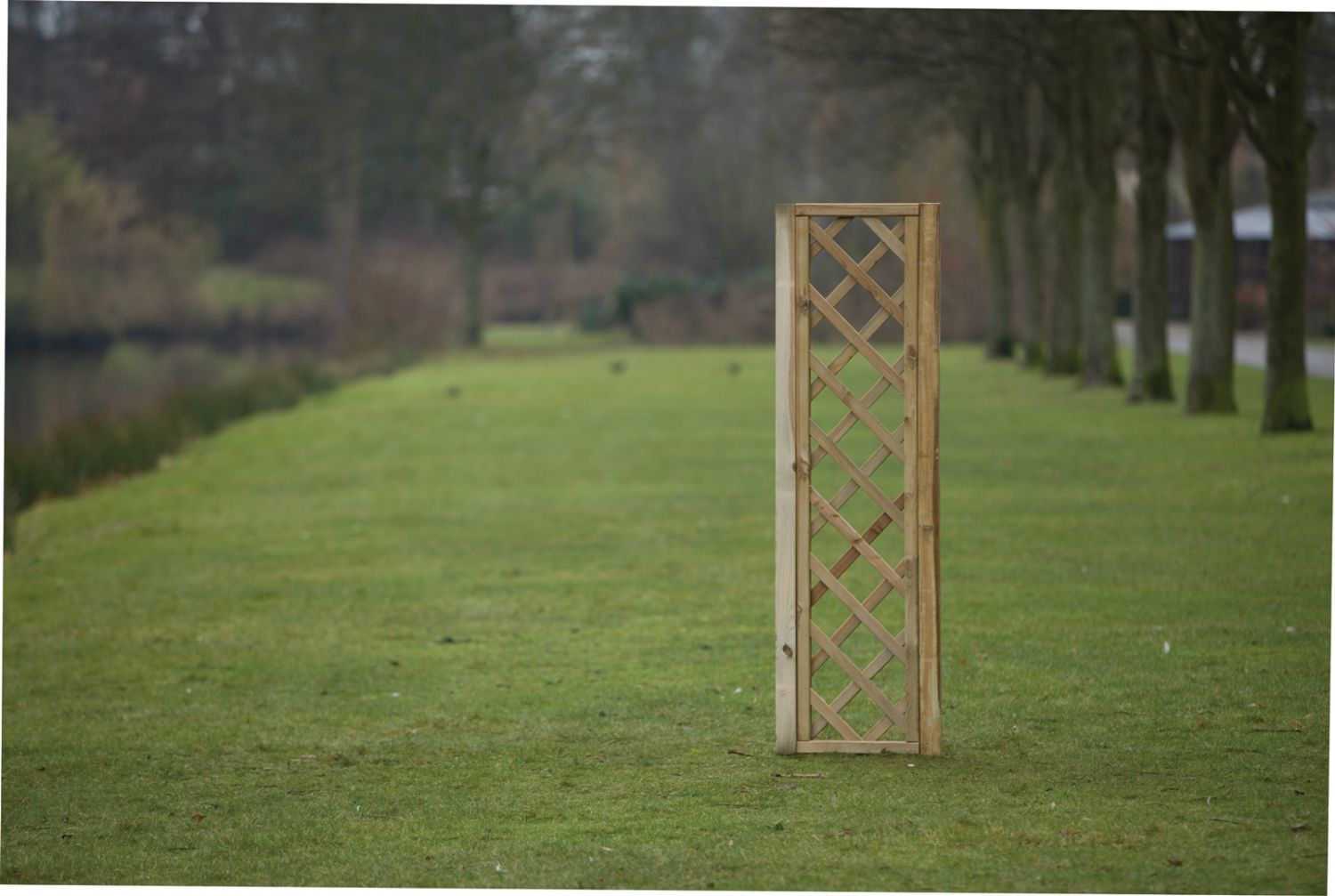 Trellis diagonaal met lijst 40x180 cm