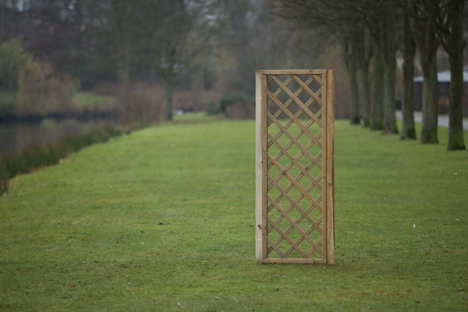 Trellis diagonaal met lijst 40x180 cm