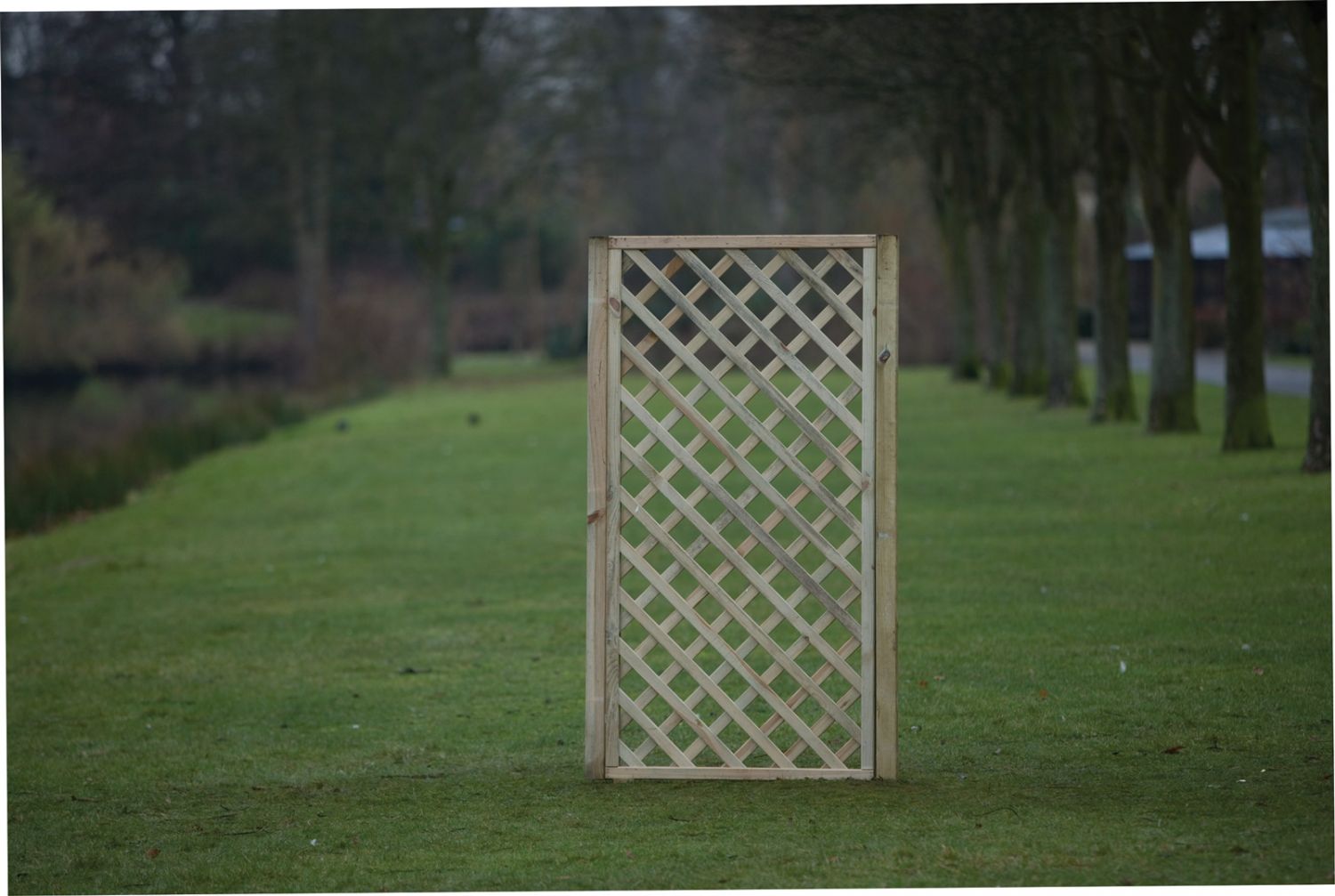 Trellis diagonaal met lijst 40x180 cm