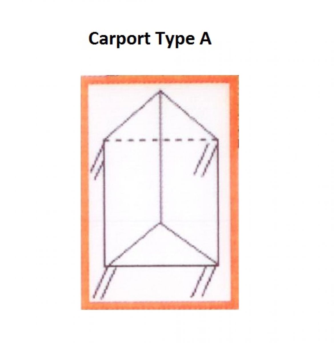 Aluminium Zadeldak Carport 600x400 cm Type A
