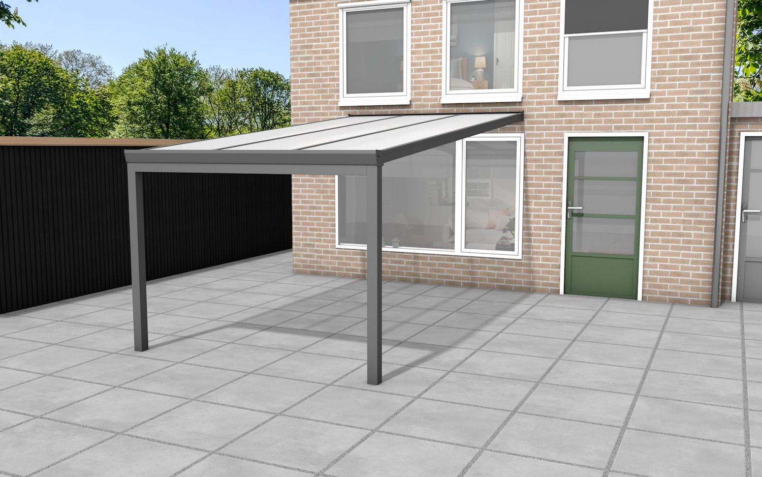 Aluminium aanbouwveranda Velvetline 300x400 cm - Polycarbonaat dak