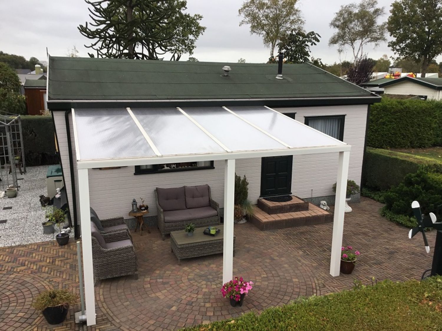 Sunnyroof Overkapping 600x300cm wit antraciet