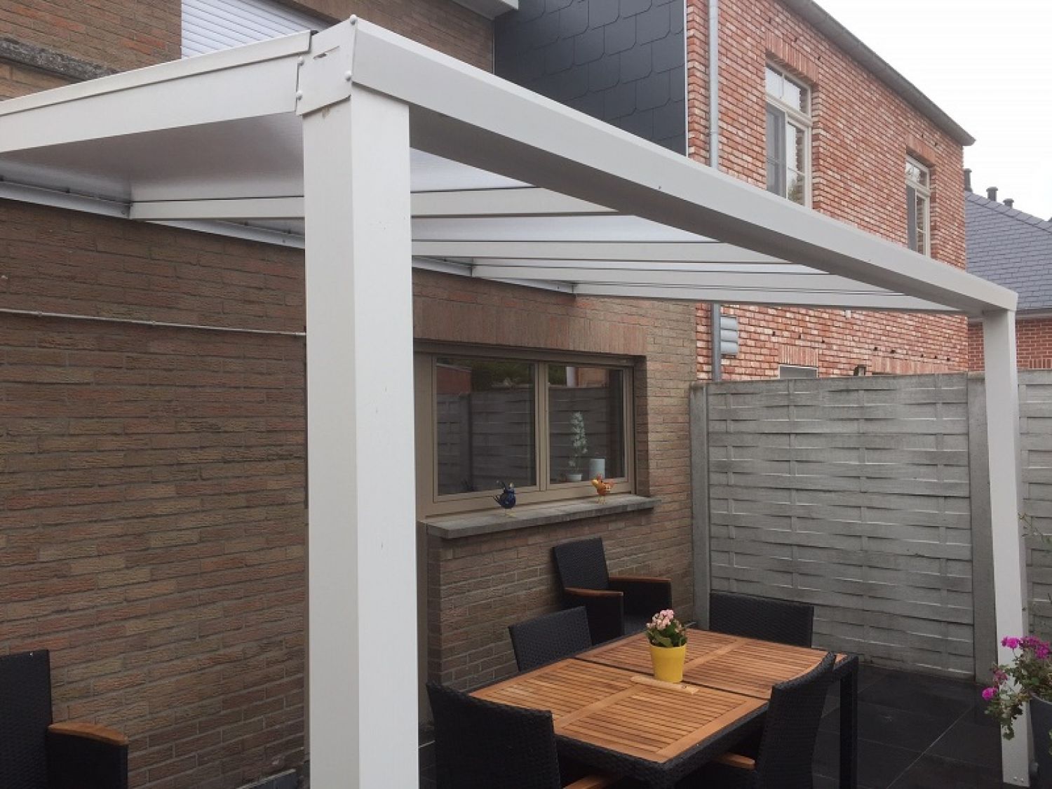Sunnyroof Overkapping 600x300cm wit antraciet
