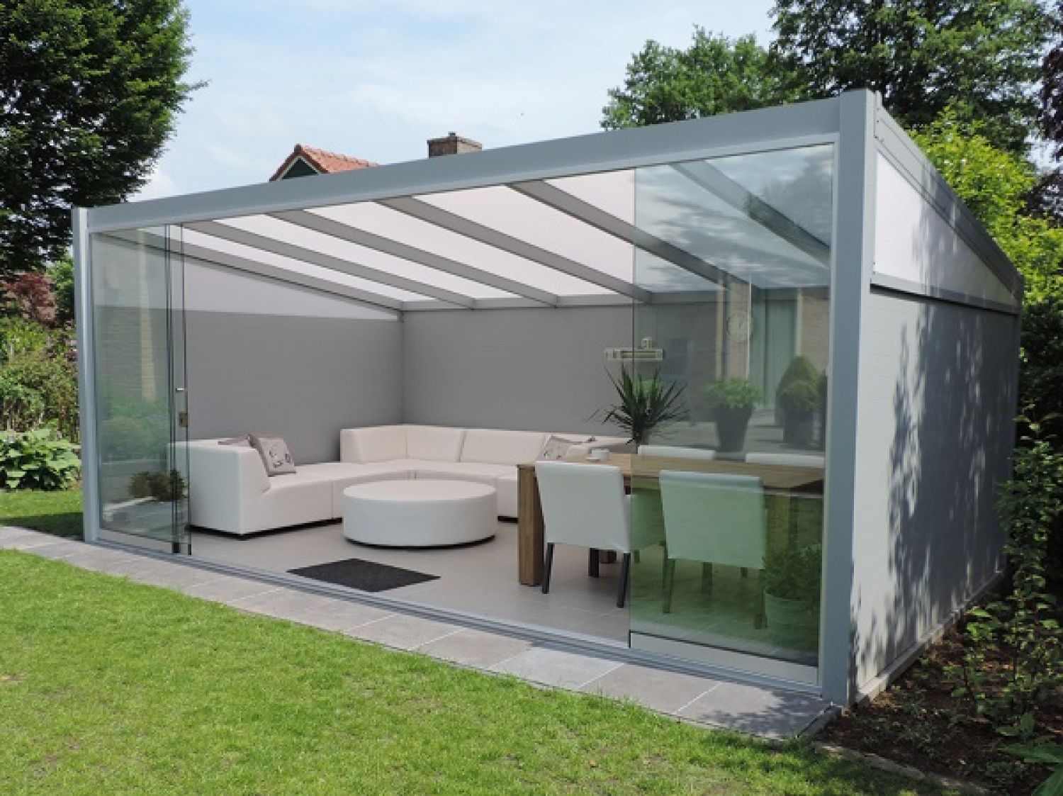 Profiline terrasoverkapping - vrijstaand - 400x300 cm - polycarbonaat dak
