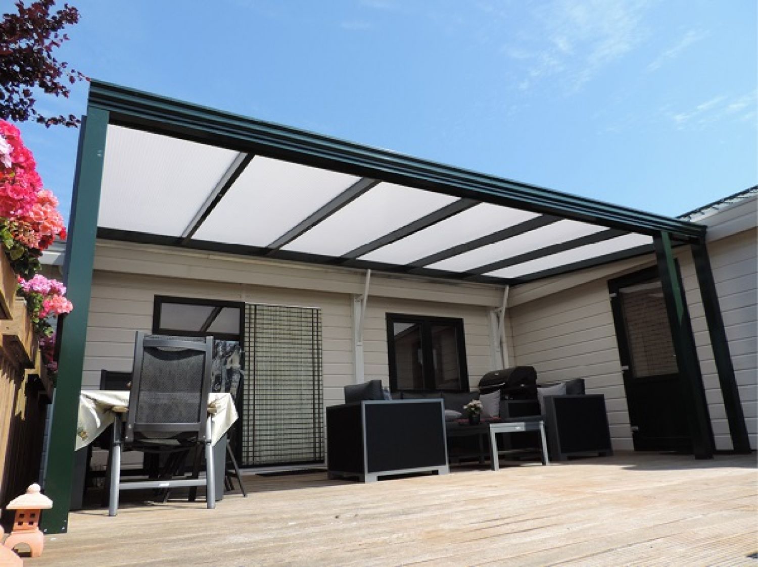 Profiline XXL veranda 1300x250 cm - polycarbonaat dak