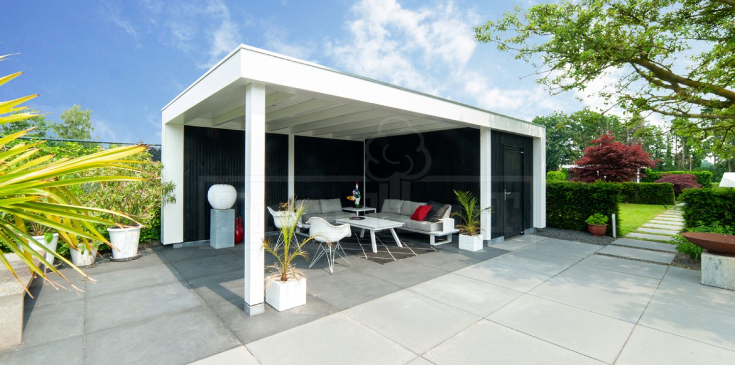 Buitenverblijf Verona 520x400 cm - Plat dak model rechts