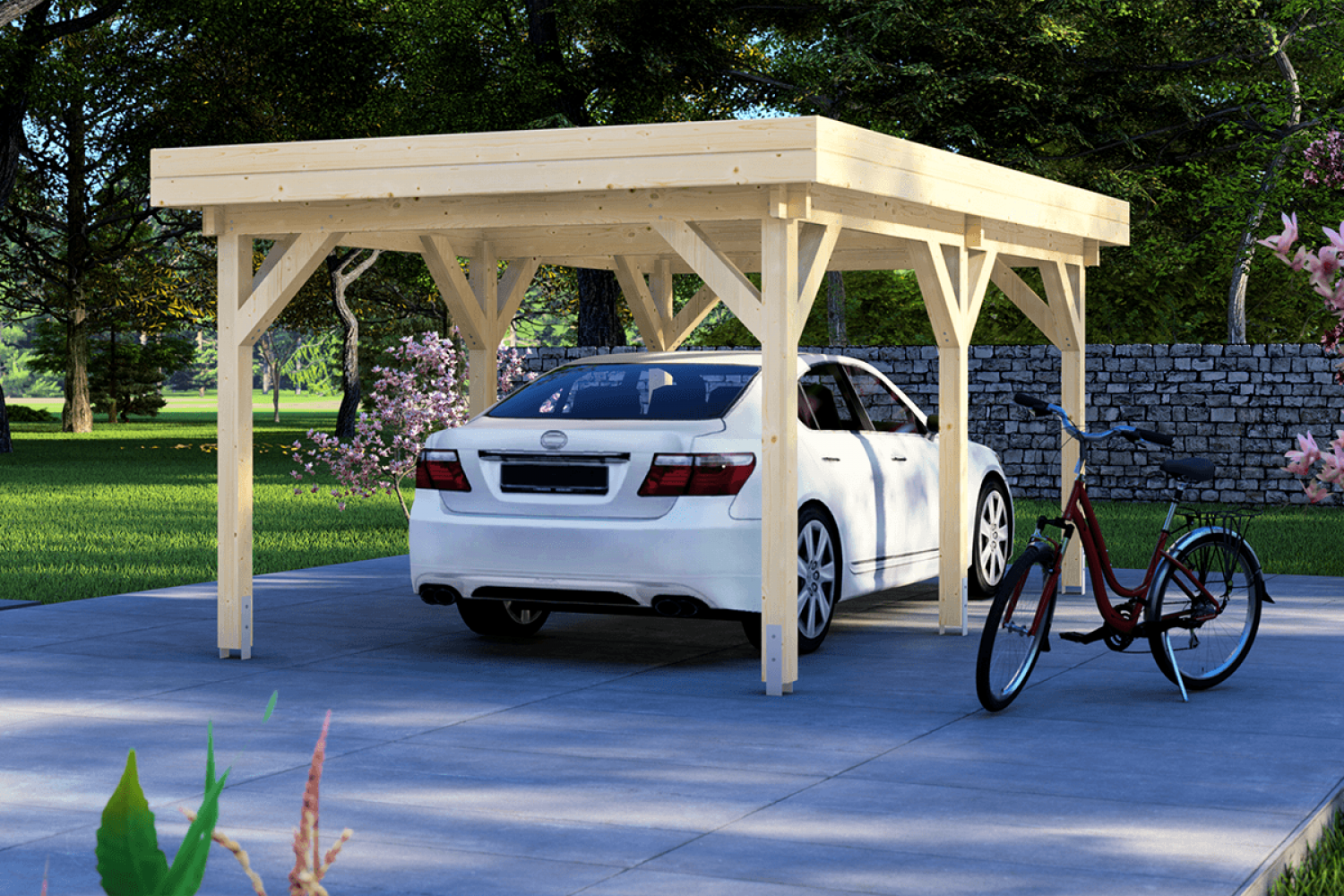 Carport 300x500 cm plat dak