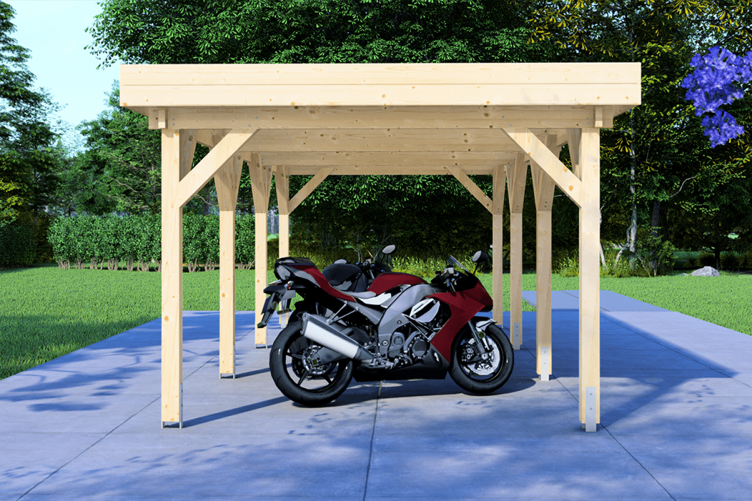 Carport 300x700 cm plat dak