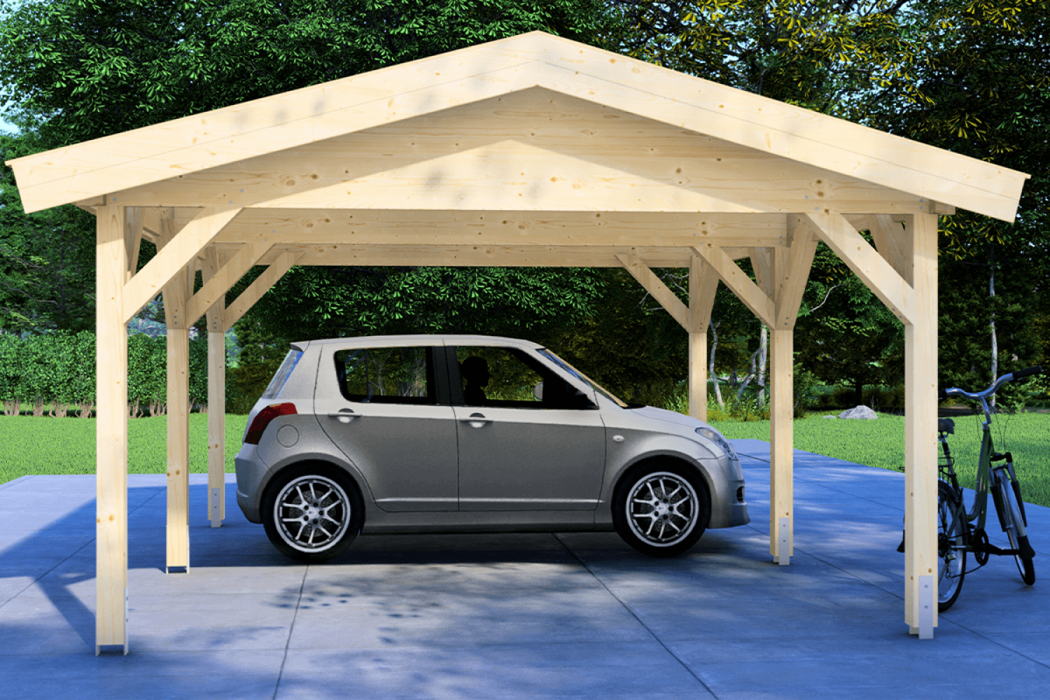 Carport 400x500 cm zadeldak