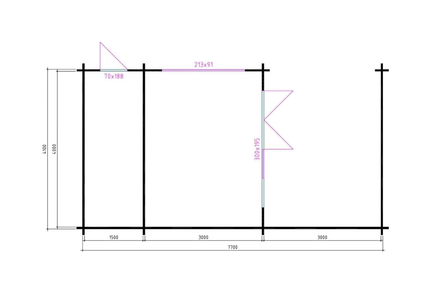 Interflex 4x3+3A - plattegrond