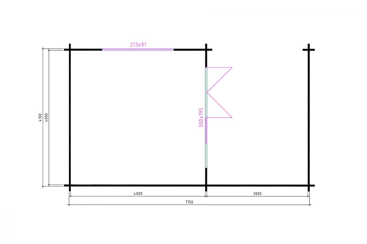 Interflex W 4x4+3 - plattegrond