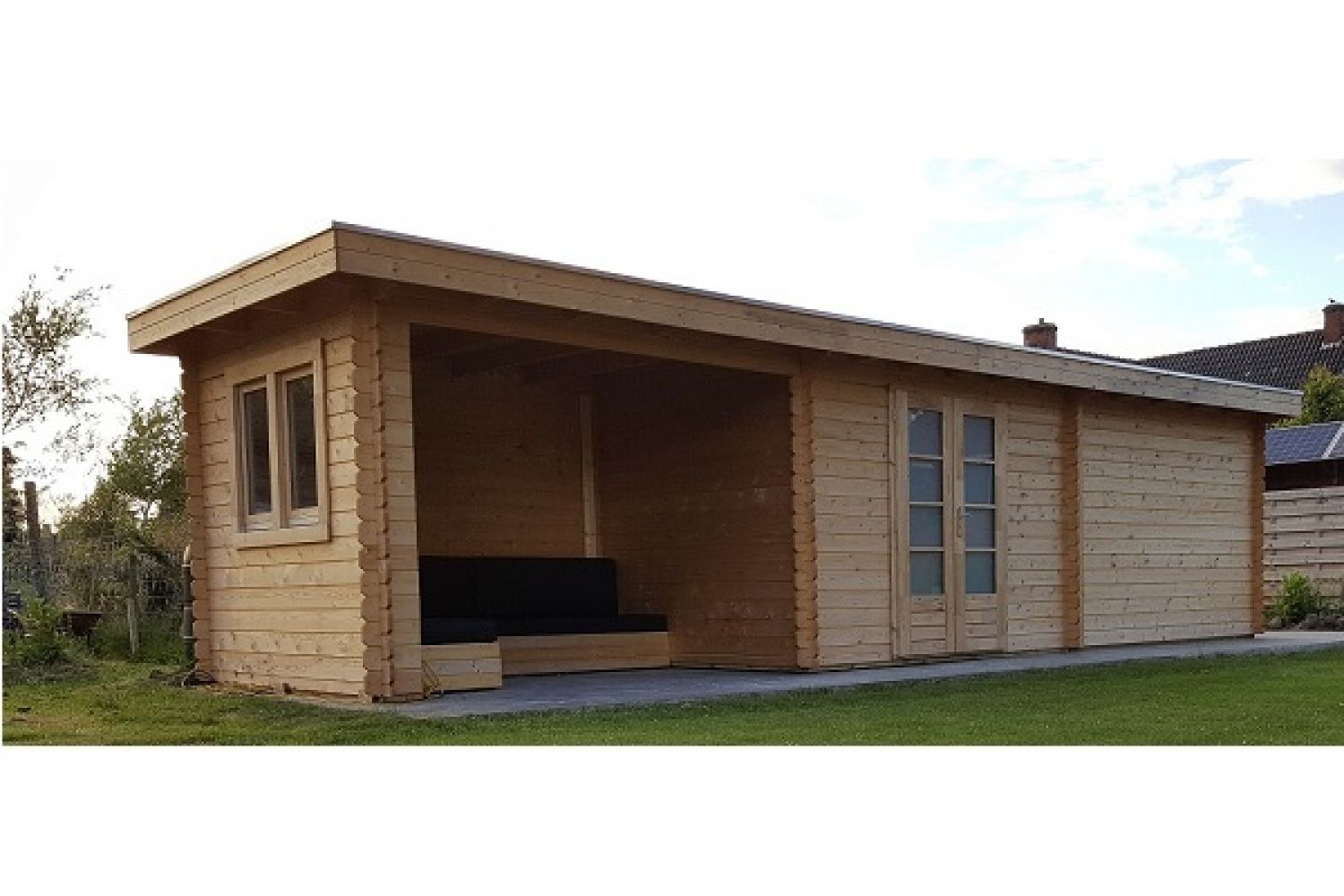 Blokhut Veldegem 300x250 cm + 2x luifel 250 cm