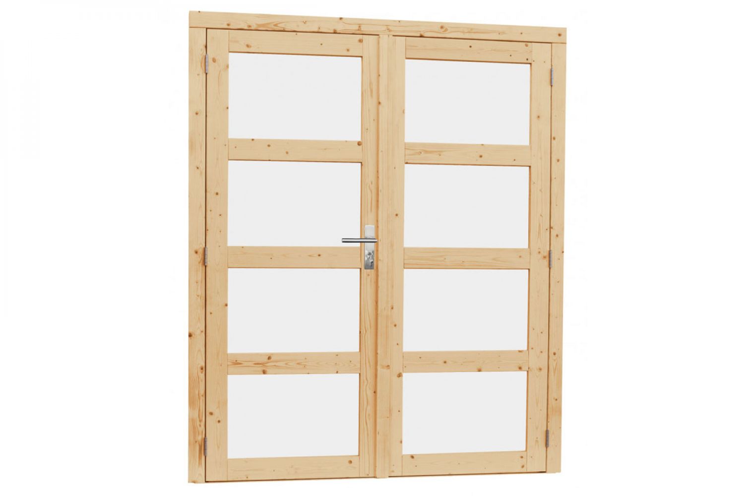 Dubbele deur 4-ruits 168x201 cm - Blank