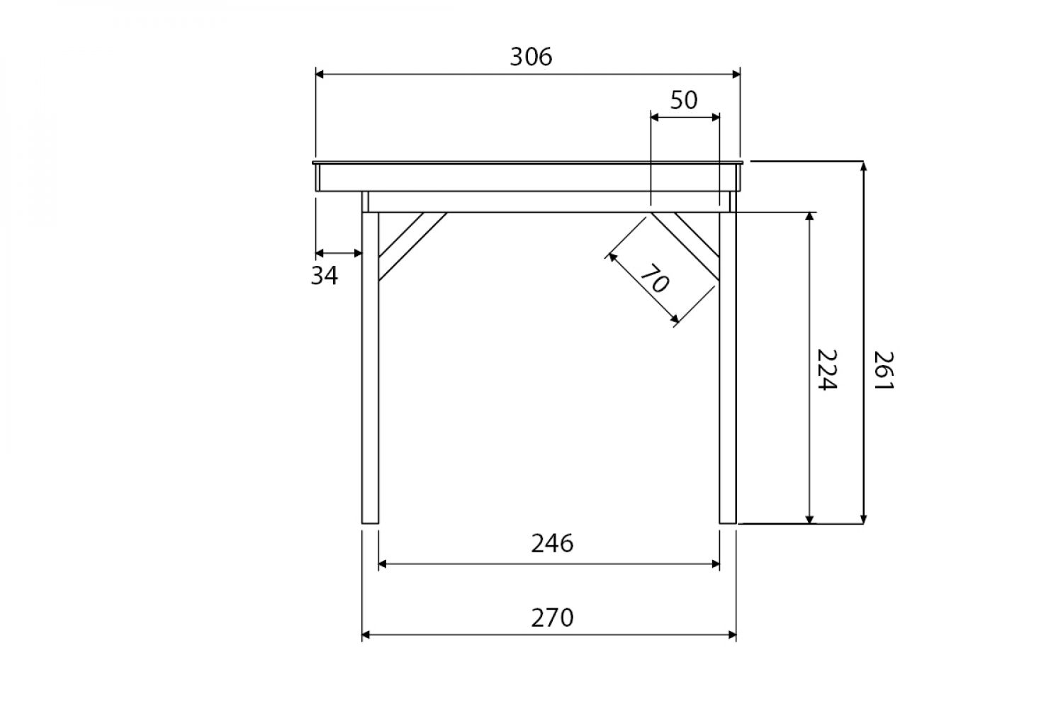 Buitenverblijf GRANDIOSE Plat dak - 400 x 270 cm