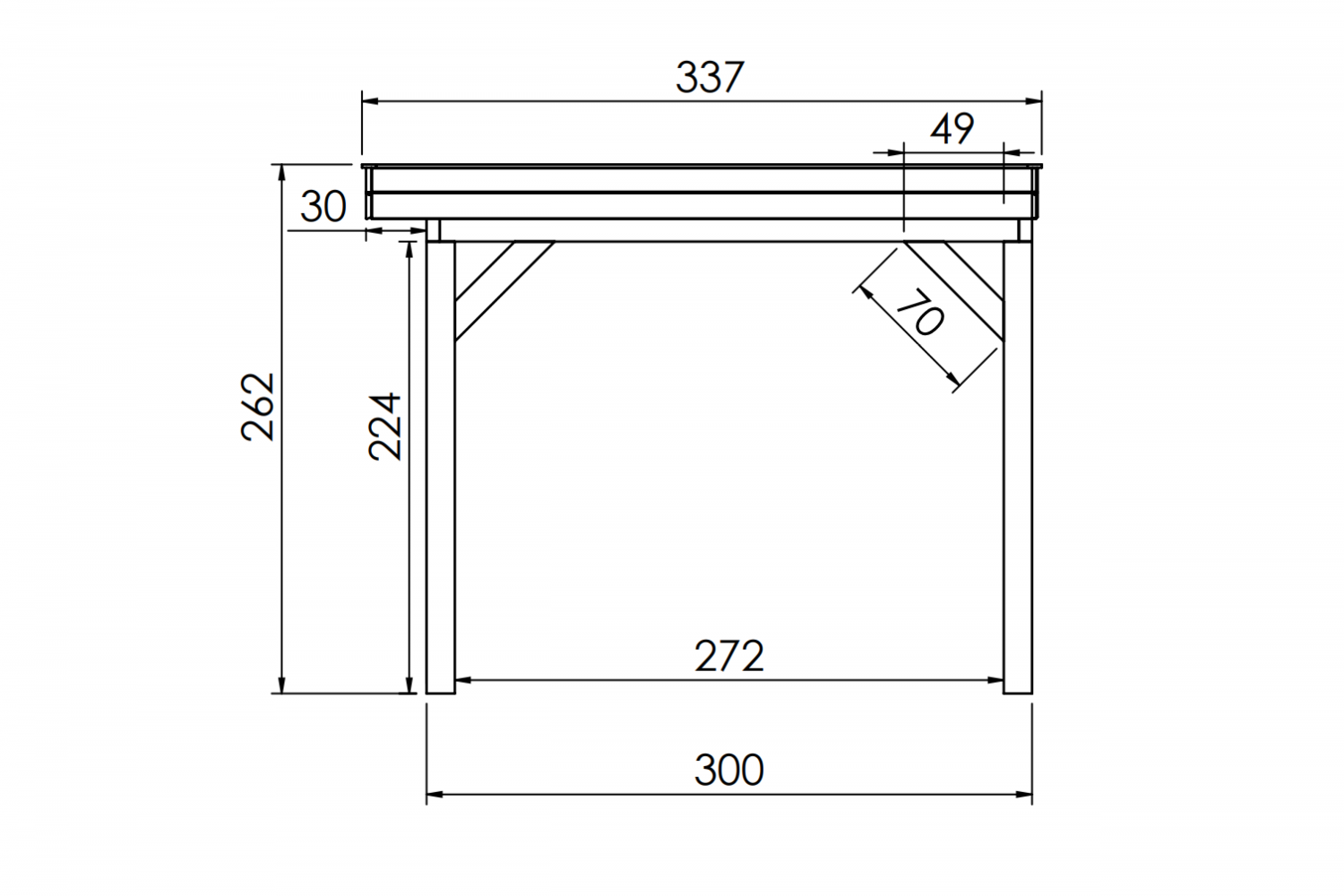 Buitenverblijf SUBLIME Plat dak - 900x300 cm