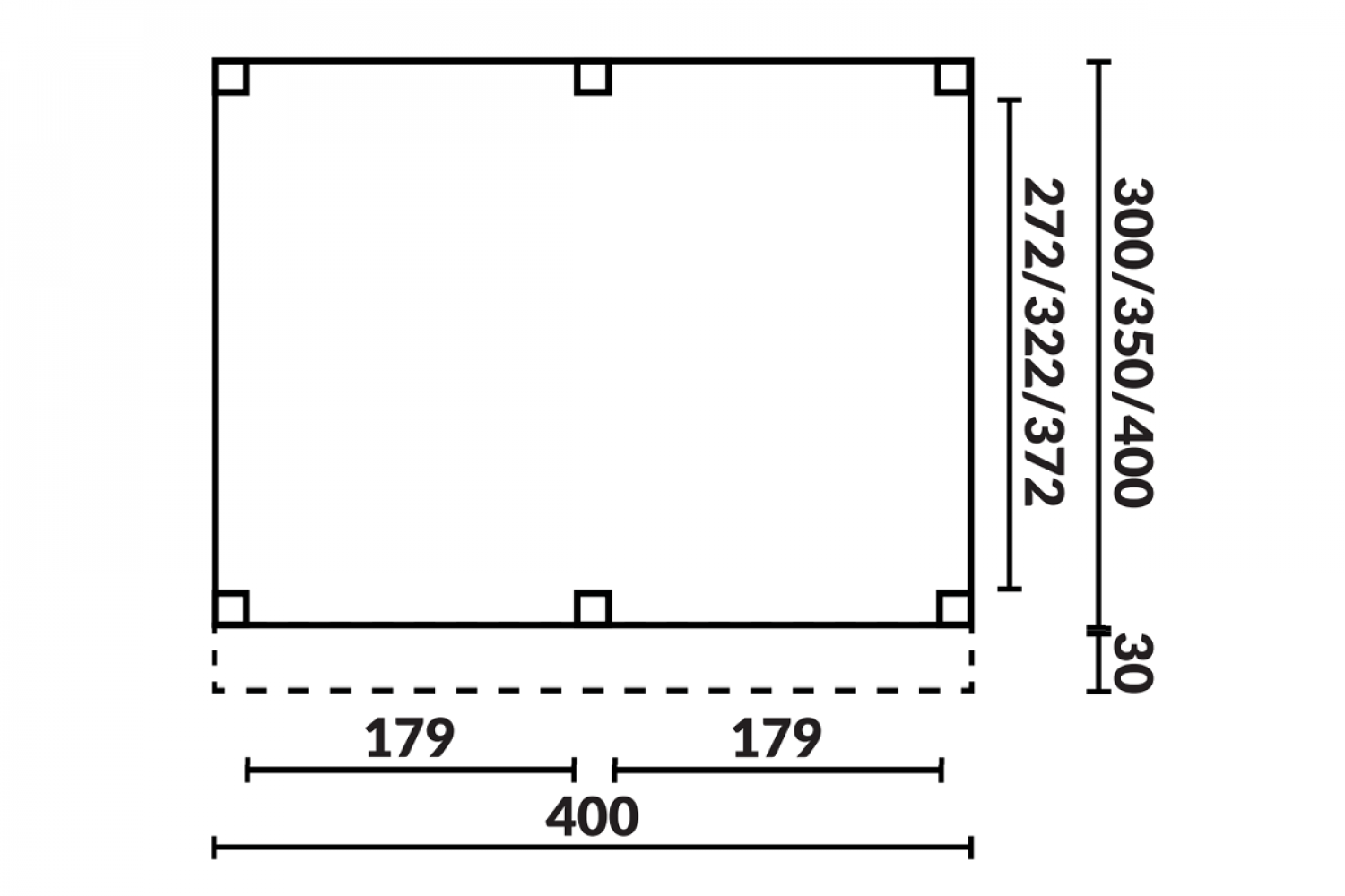 Buitenverblijf Sublime Plat dak - 400 x 350 cm