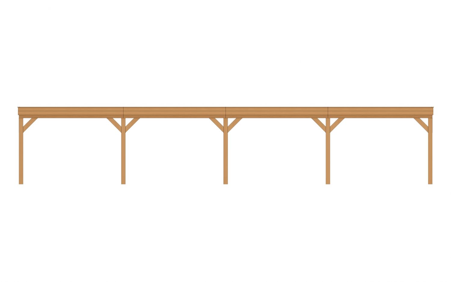 Buitenverblijf Sublime Plat dak - 1400 x 350 cm