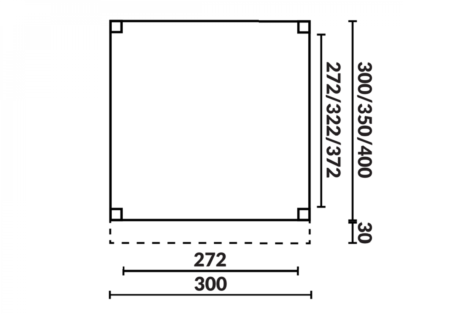 Buitenverblijf Sublime Plat dak - 300 x 400 cm