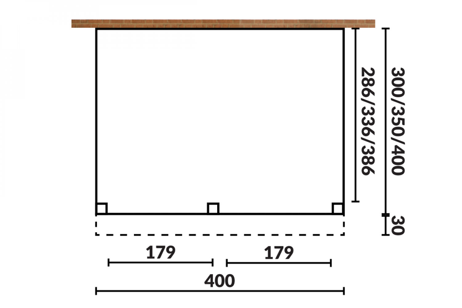 Aanbouw veranda Sublime plat dak - 400 x 300 cm