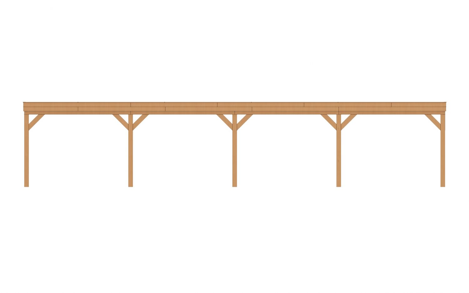 Aanbouw veranda Sublime plat dak - 1200 x 300 cm