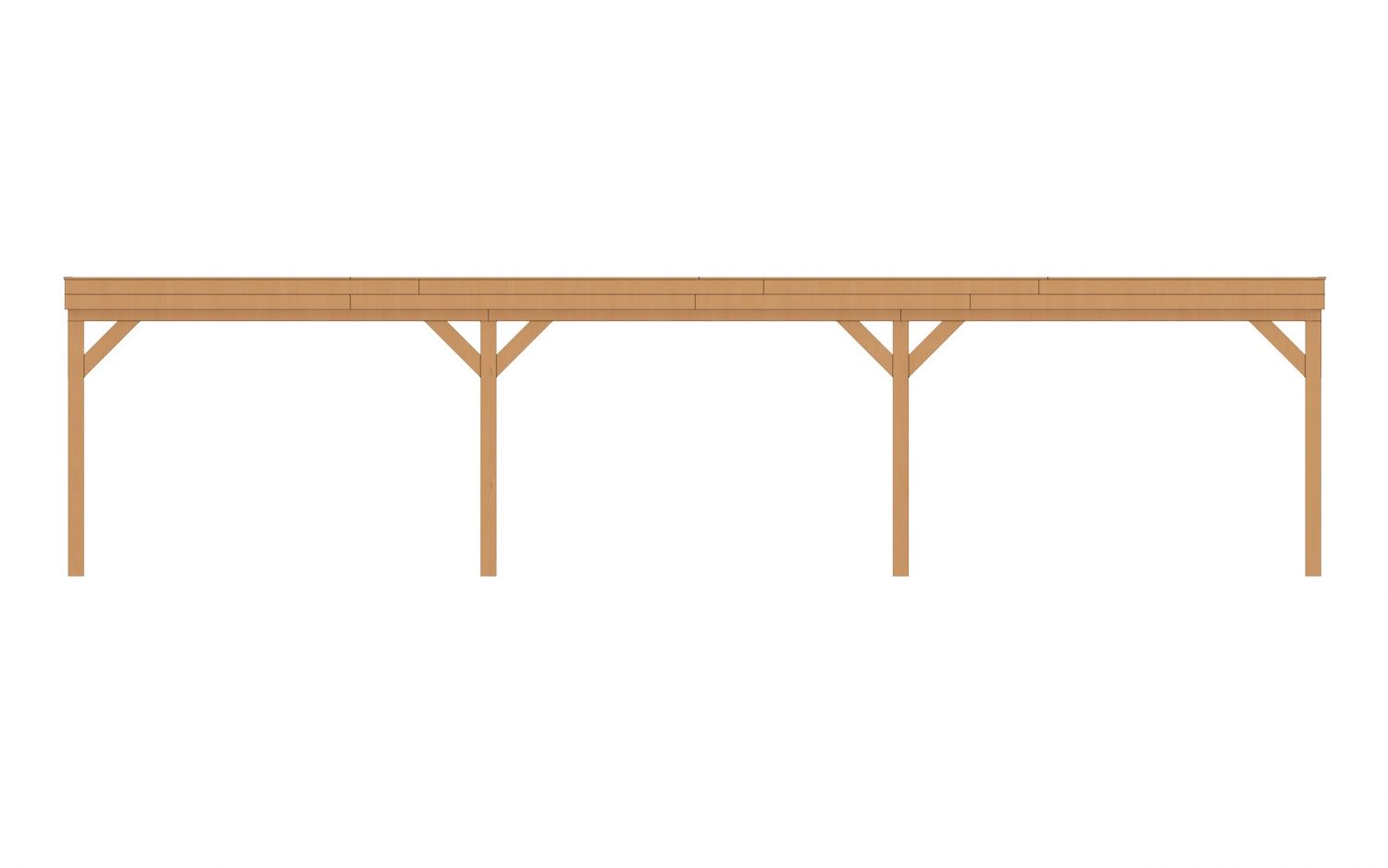 Aanbouw veranda Sublime plat dak - 1100 x 400 cm