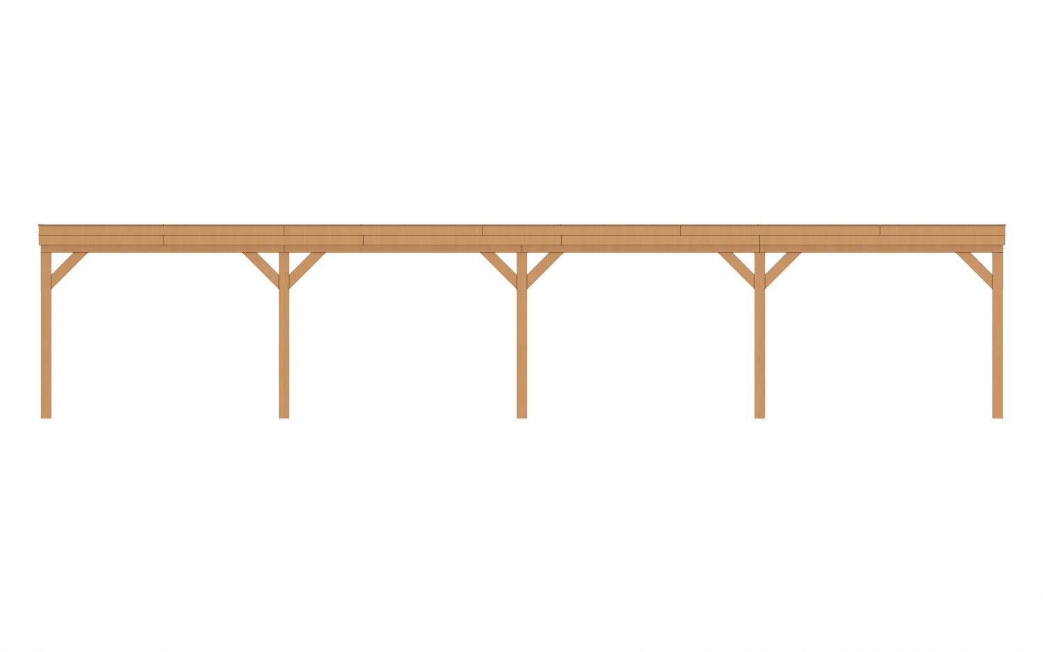 Aanbouw veranda Sublime plat dak - 1300 x 400 cm