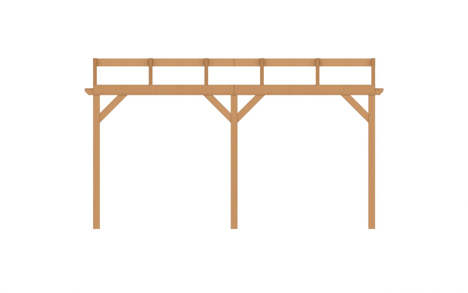 Aanbouw veranda Oblique schuin dak - 500 x 350 cm - Polycarbonaat