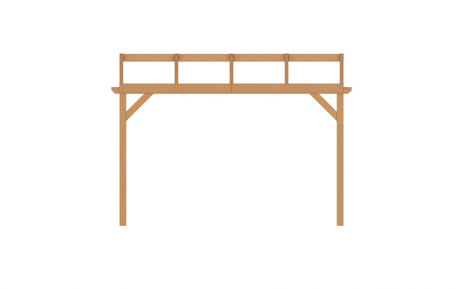 Aanbouw veranda Oblique schuin dak - 400 x 400 cm - Polycarbonaat