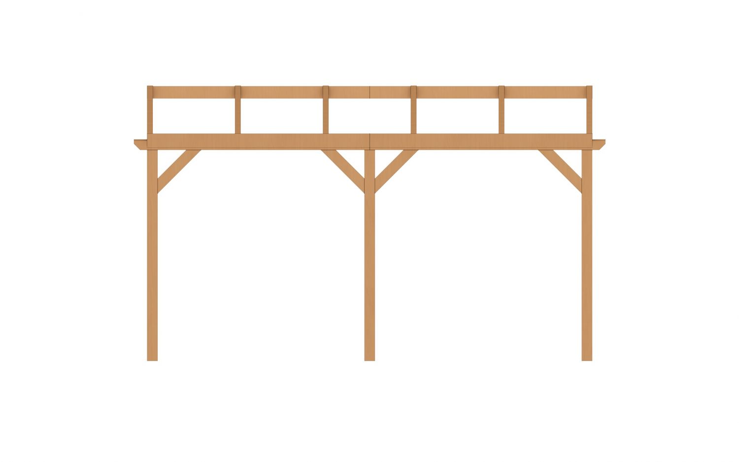 Aanbouw veranda Oblique schuin dak - 500 x 400 cm - Polycarbonaat