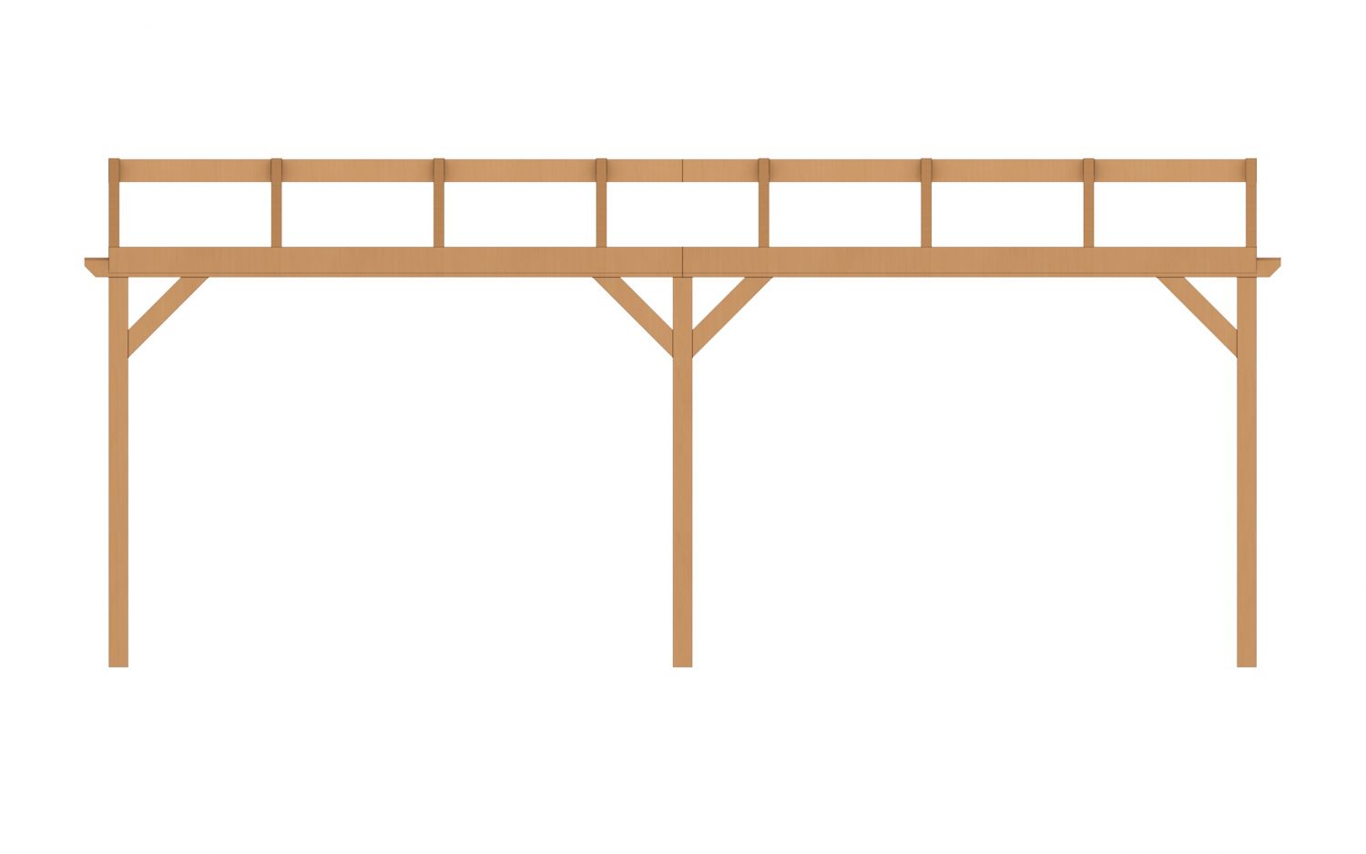 Aanbouw veranda Oblique schuin dak - 700 x 400 cm - Polycarbonaat