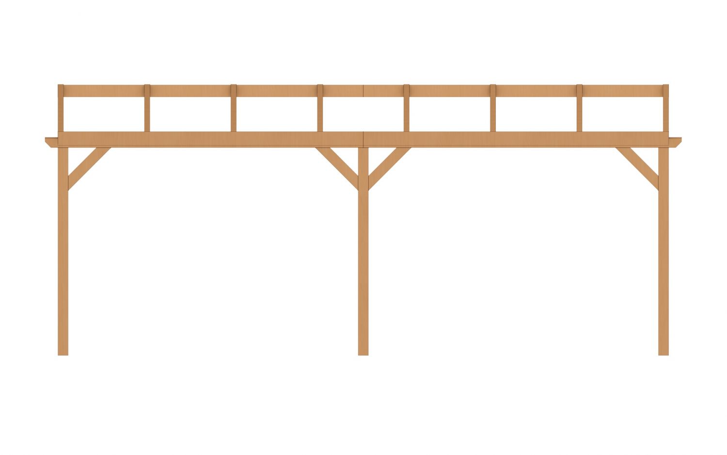 Aanbouw veranda Oblique schuin dak - 700 x 400 cm - Polycarbonaat