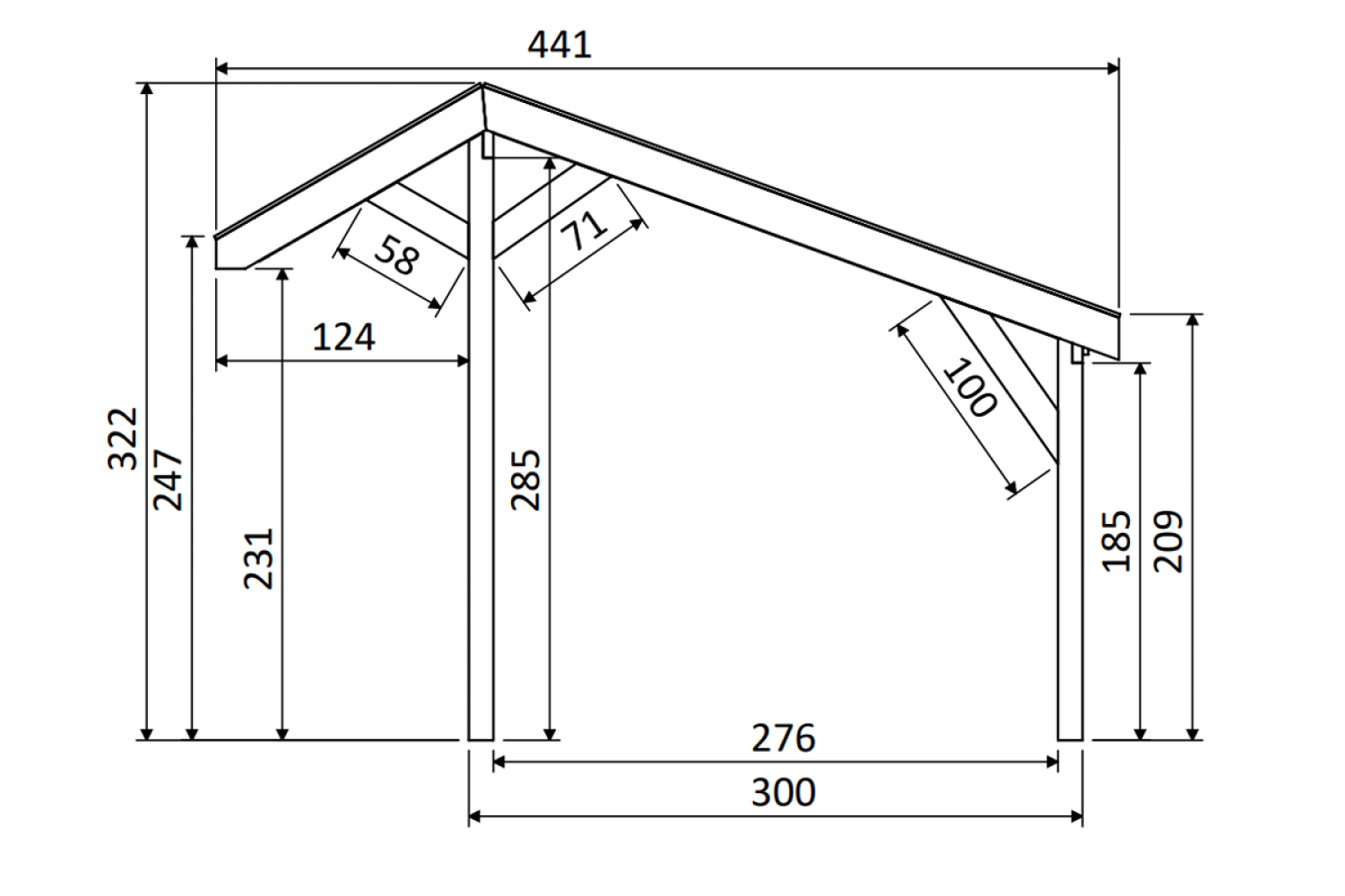 DHZ Kapschuur EASYLINE - 400x300 cm