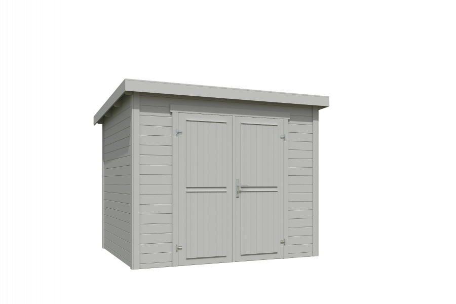 Outdoor Life Mila Tuinhuis 200x200 cm 28 mm vuren Platinum Grey gecoat