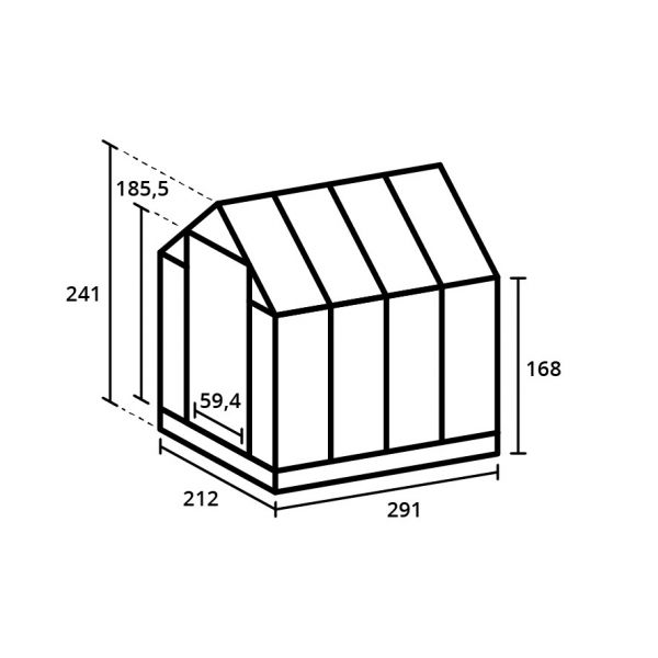 Royal Well Mary II aluminium tuinkas 212x291 cm wit