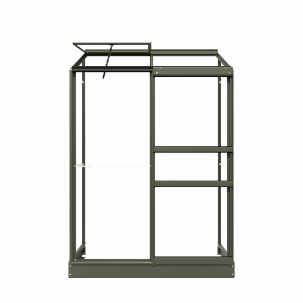Muurkas Emma I - 132x69x194 cm - Groengrijs - Veiligheidsglas