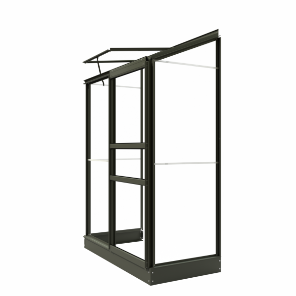 Muurkas Emma I - 132x69x194 cm - Groengrijs - Veiligheidsglas