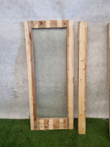 Enkele houten deur – dubbel glas, linksdraaiend (183,5 x 76 cm) - SALE25096