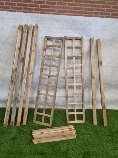 Rozenboog van geïmpregneerd hout – compleet pakket - SALE25108
